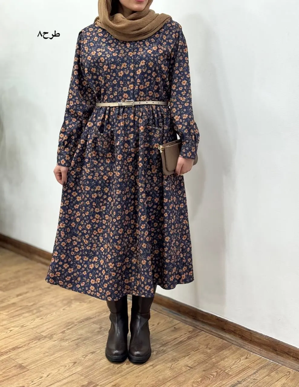 پیراهن مانتویی پاییزه طرحدار آیسو سانیا 2